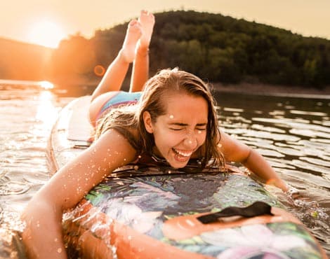 girl on paddleboard