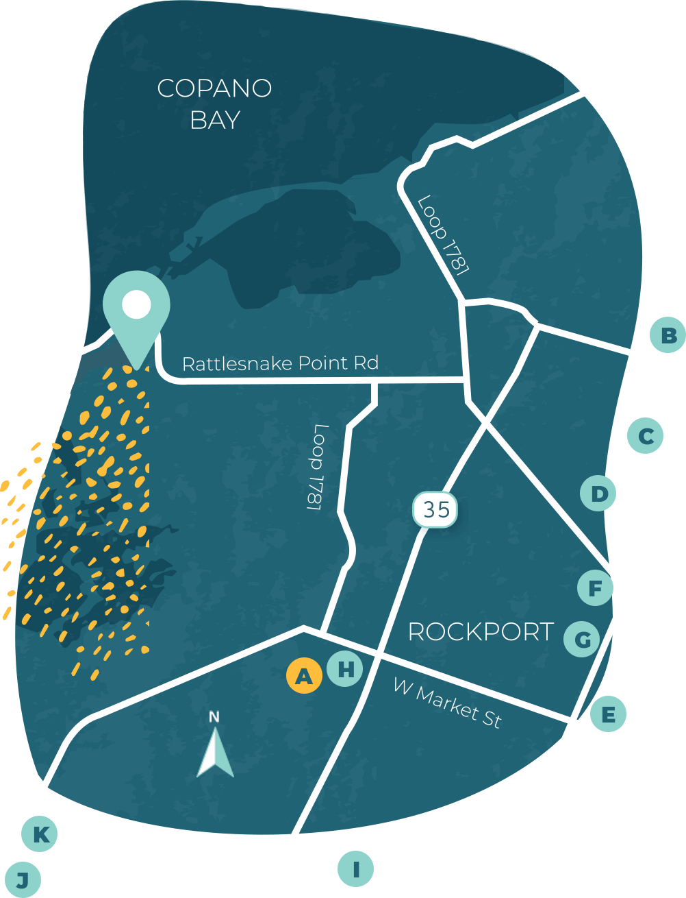 Copano Bay schools map