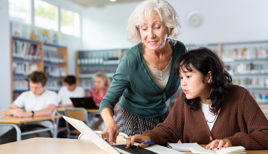 woman teaching