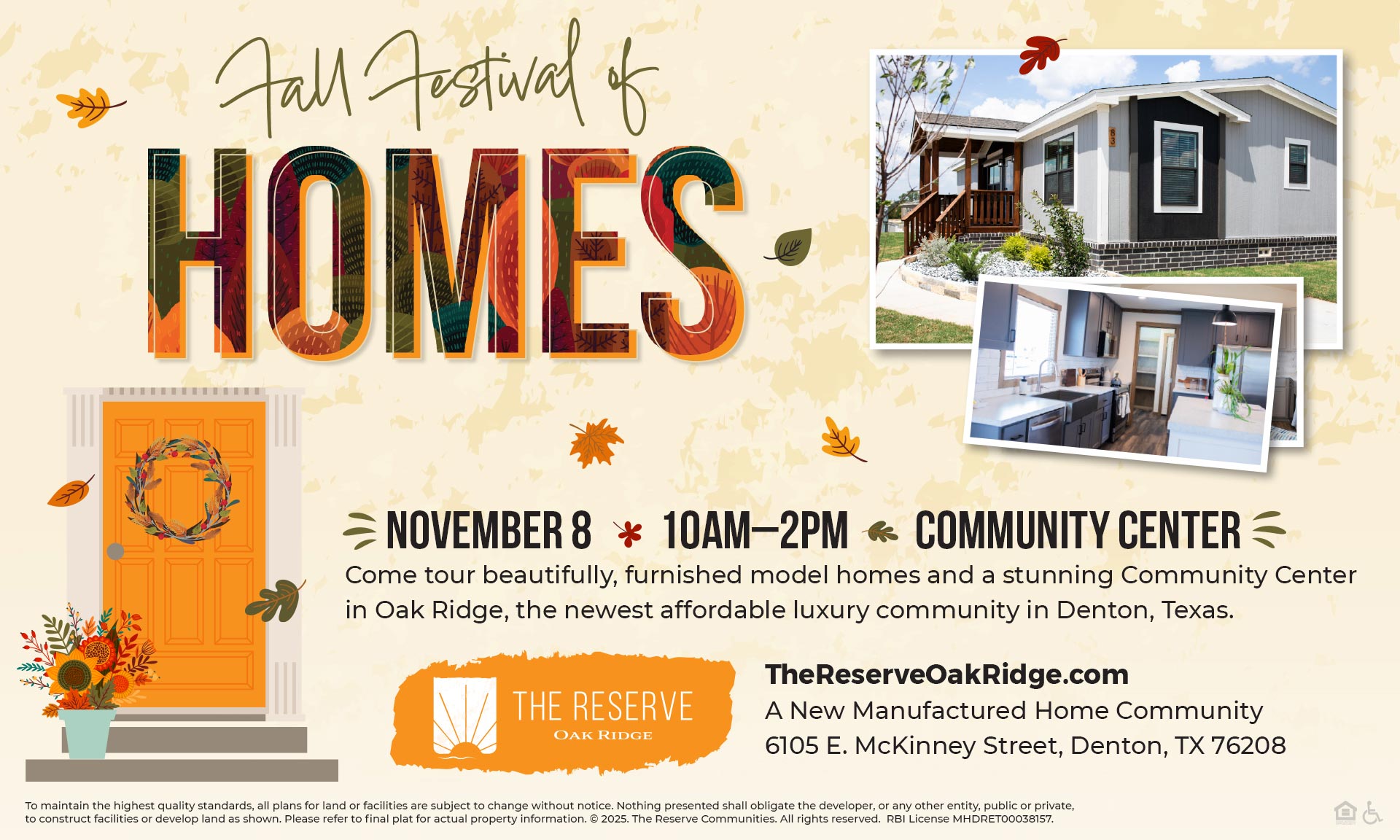 Oak Ridge Fall Festival of Homes, Nov. 8, 2025